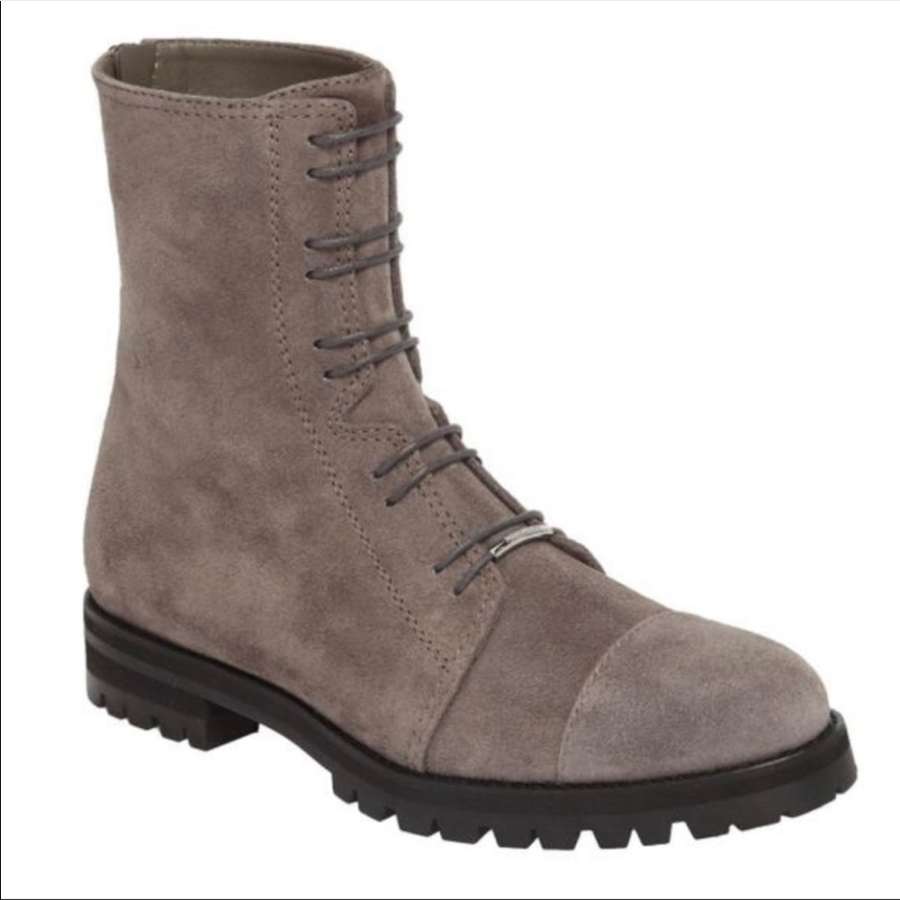 JIMMY CHOO Piper Combat Boot In Gray